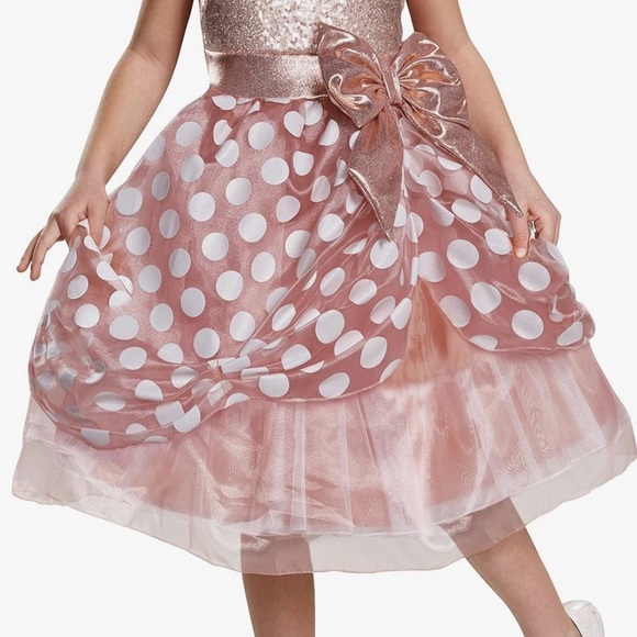 Disney minnie Disguise Costume Rose Gold Minnie Deluxe Costume Sz M (8-10) - Picture 2 of 9